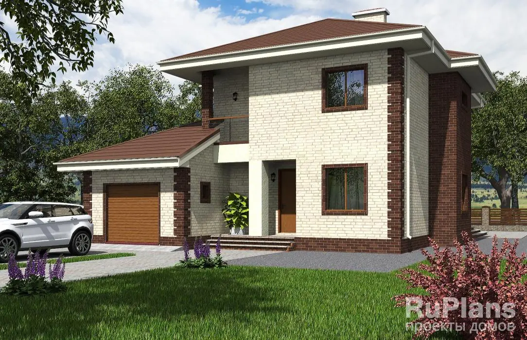 Проект двухэтажного дома 157 м², 15,2 × 12,3 м