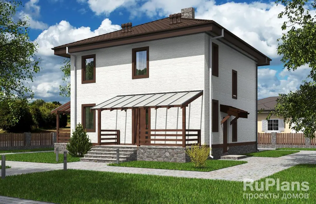 Проект двухэтажного дома 157 м², 11,4 × 10,1 м — фото 1