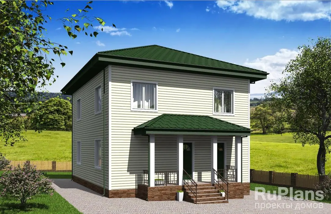 Проект двухэтажного дома 163 м², 10 × 11,7 м