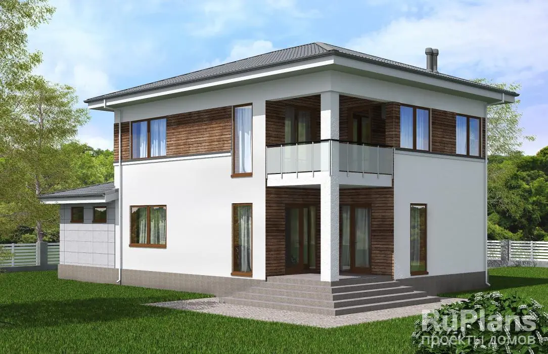Проект двухэтажного дома 164 м², 8,7 × 15,2 м — фото 3