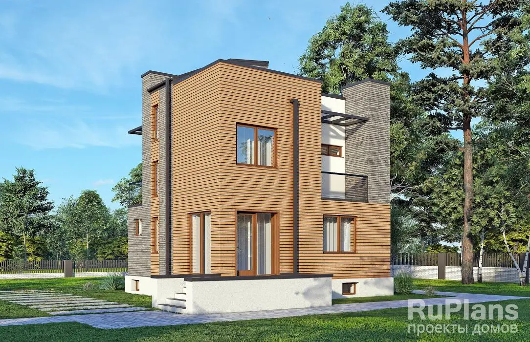 Проект двухэтажного дома 168 м², 9,5 × 9,3 м — фото 3