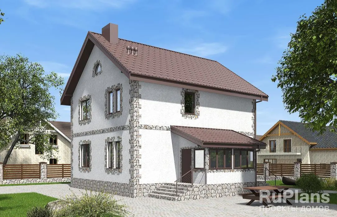 Проект двухэтажного дома 170 м², 12,5 × 10,9 м — фото 1