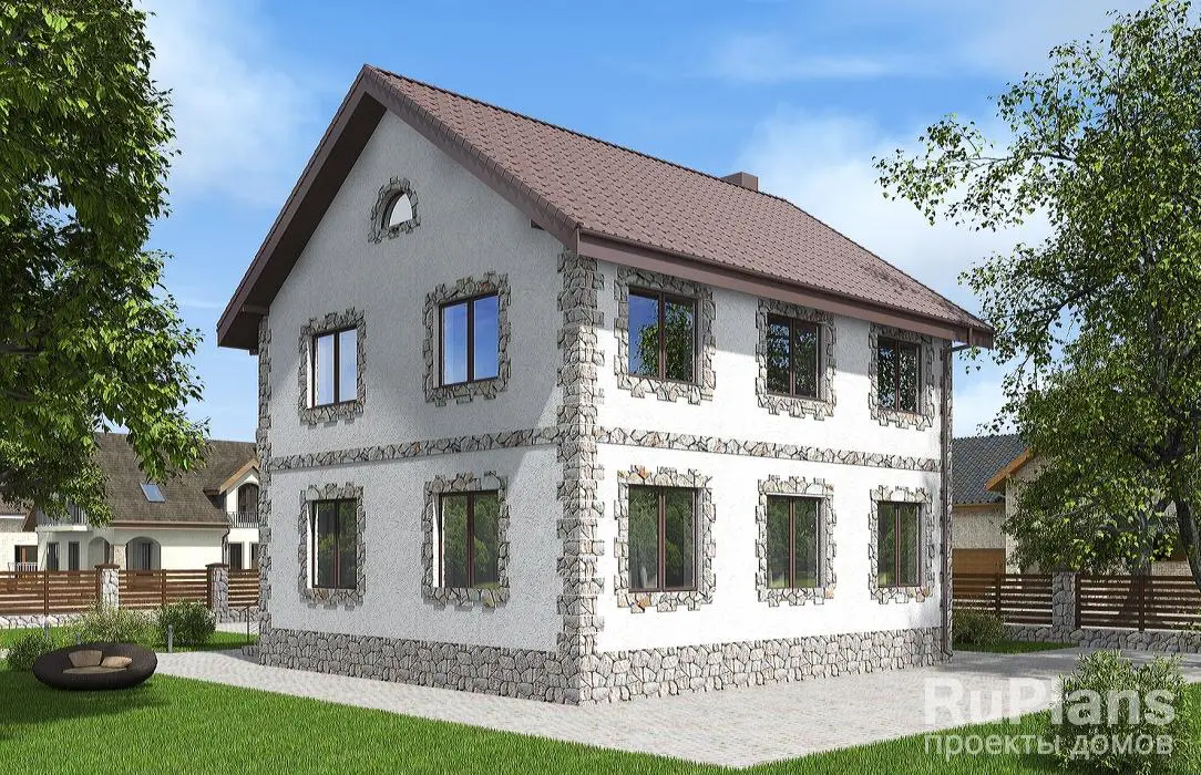 Проект двухэтажного дома 170 м², 12,5 × 10,9 м — фото 3