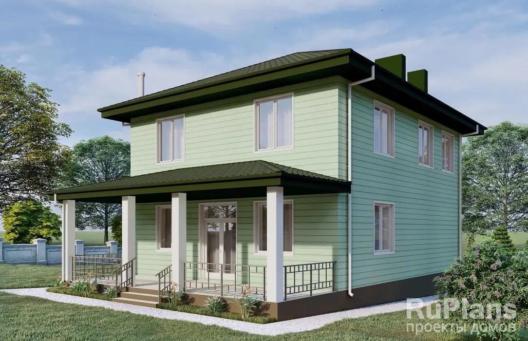 Проект двухэтажного дома 173 м², 16,2 × 9,9 м — фото 3