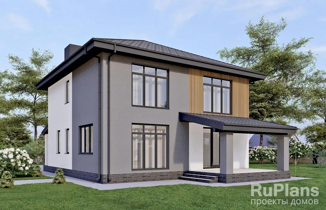 Проект двухэтажного дома 174 м², 15,5 × 10,1 м — фото 3