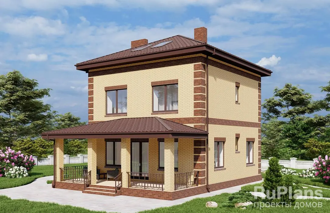 Проект двухэтажного дома с мансардой 132 м², 14,1 × 9,5 м — фото 2