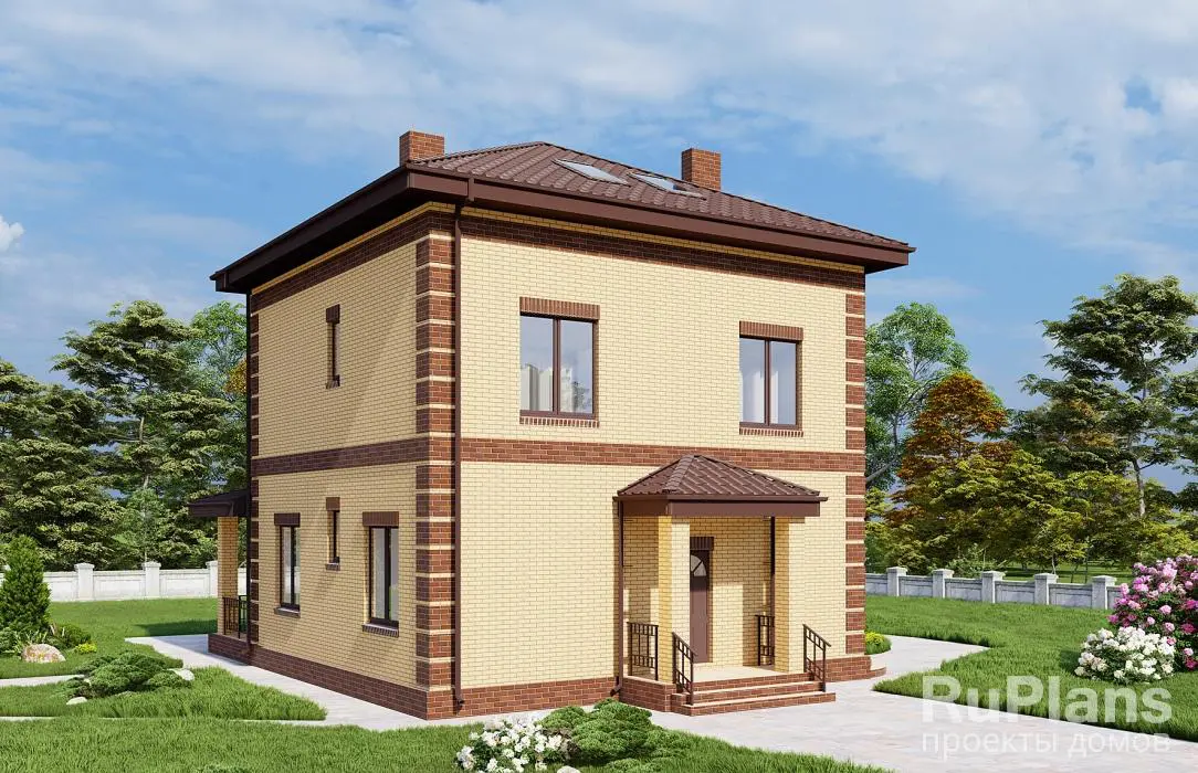 Проект двухэтажного дома с мансардой 132 м², 14,1 × 9,5 м — фото 3