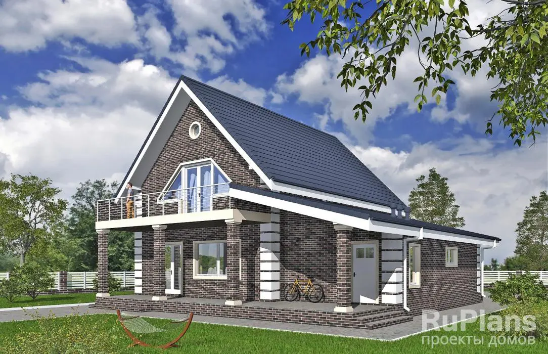 Проект двухэтажного дома с мансардой 155 м², 13 × 12,8 м — фото 3