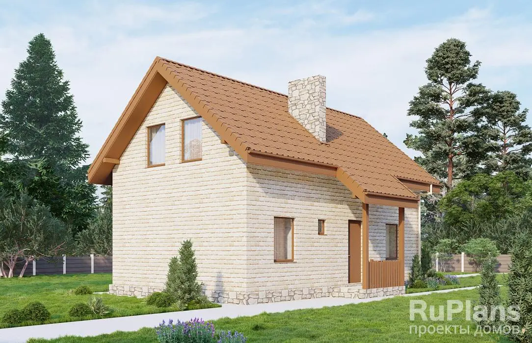 Проект двухэтажного дома с мансардой 89 м², 9,3 × 13,8 м — фото 2