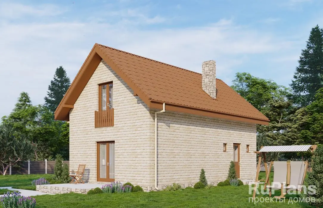 Проект двухэтажного дома с мансардой 89 м², 9,3 × 13,8 м — фото 3