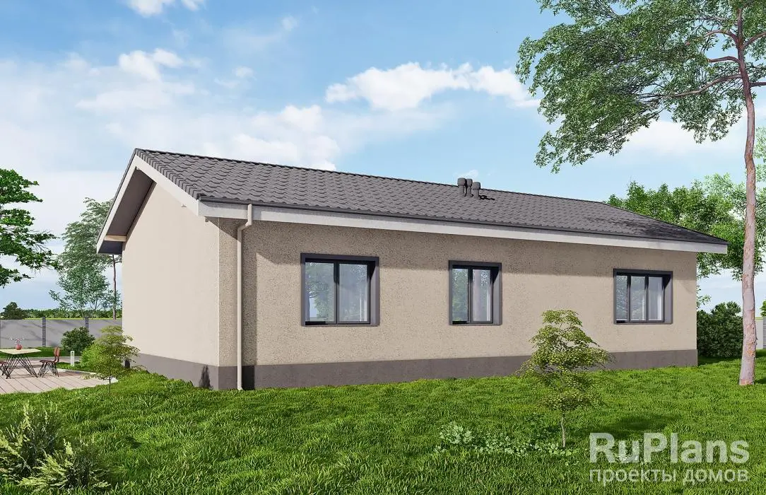 Проект одноэтажного дома 100 м², 15,2 × 8,8 м — фото 1