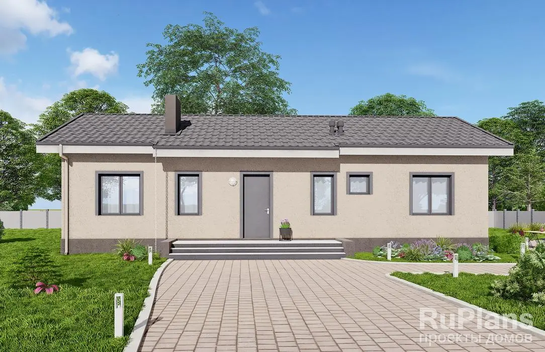 Проект одноэтажного дома 100 м², 15,2 × 8,8 м — фото 3