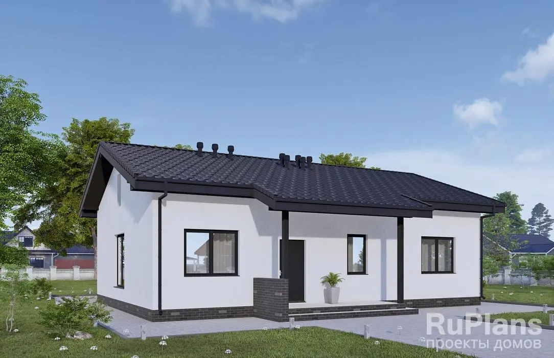 Проект одноэтажного дома 102 м², 9,5 × 13,5 м — фото 2