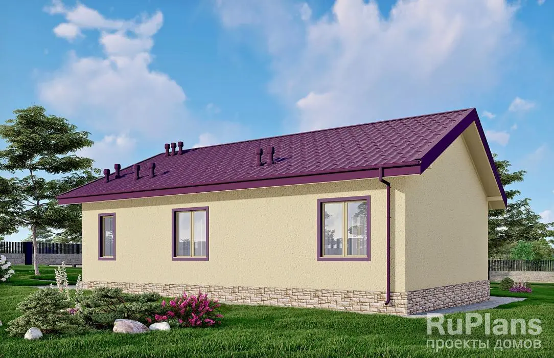 Проект одноэтажного дома 103 м², 10,8 × 14,7 м — фото 2