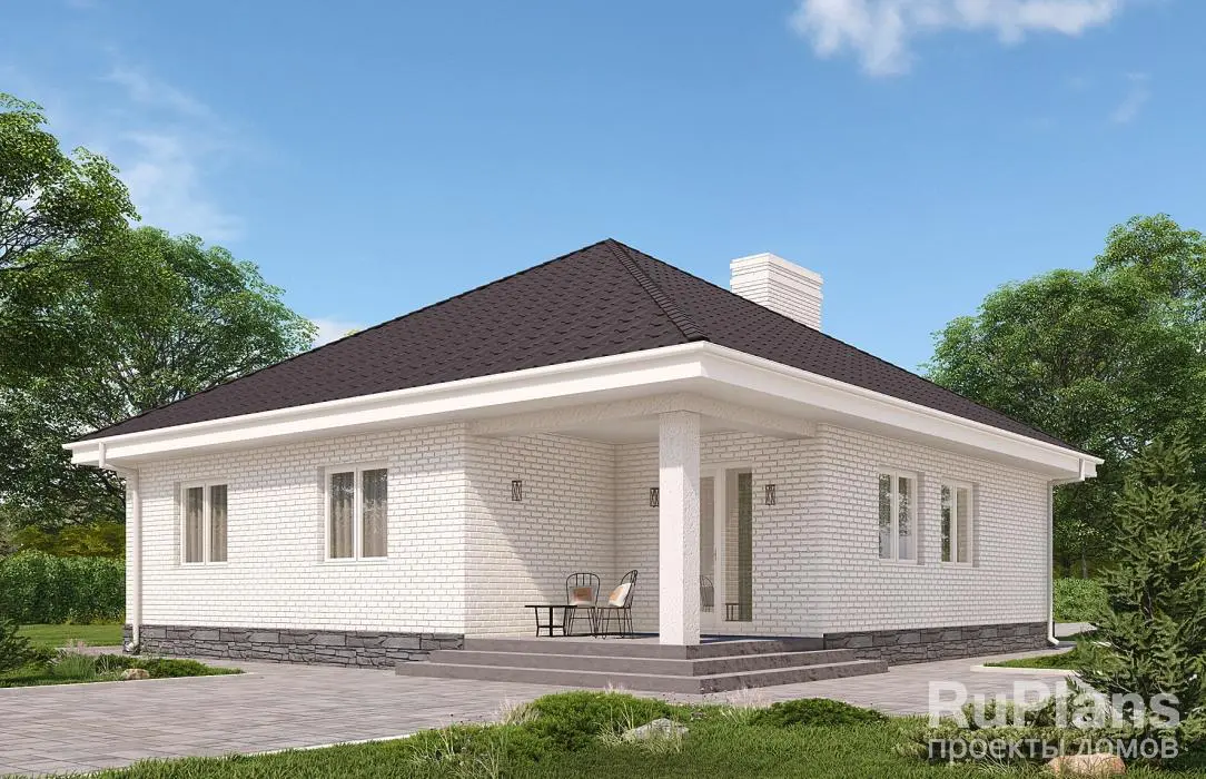 Проект одноэтажного дома 104 м², 14,5 × 11,5 м — фото 3