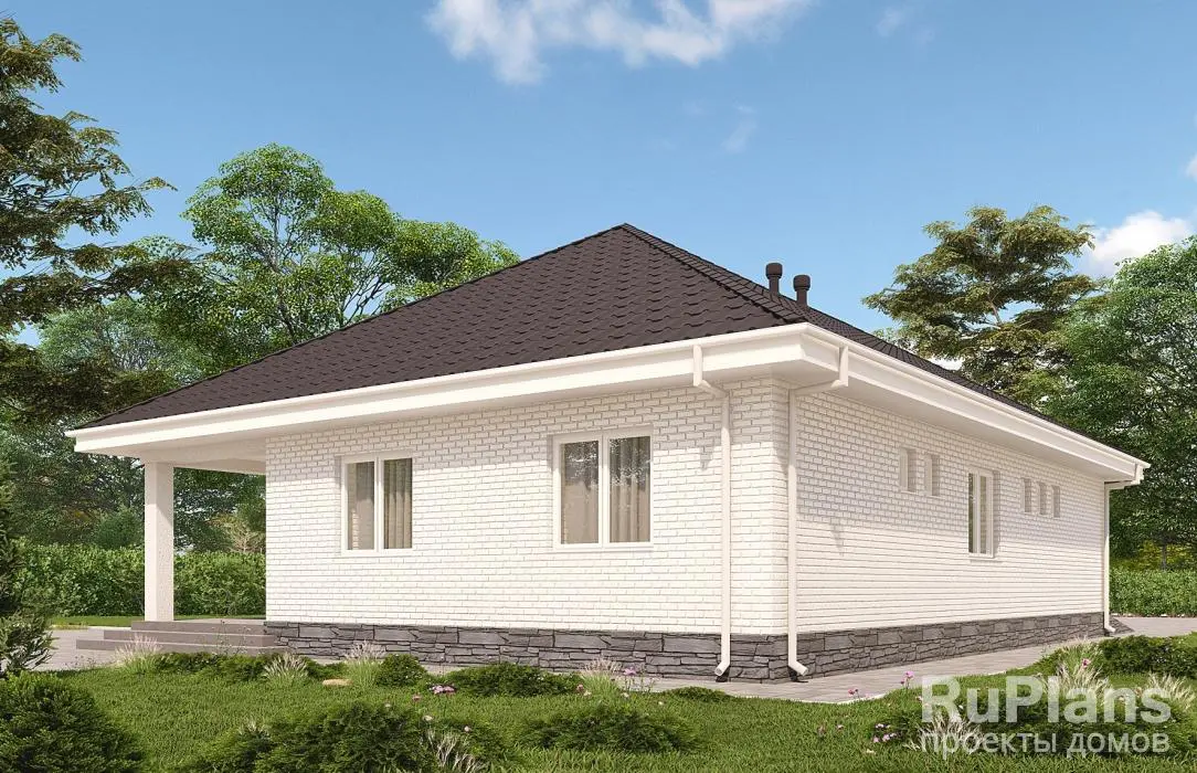 Проект одноэтажного дома 104 м², 14,5 × 11,5 м — фото 2