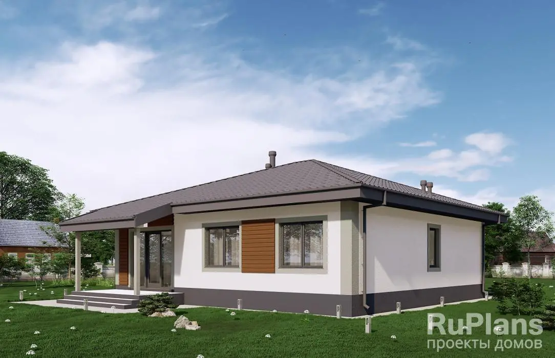 Проект одноэтажного дома 105 м², 11,2 × 10,2 м — фото 2