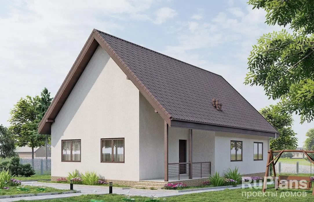 Проект одноэтажного дома 113 м², 14,2 × 10 м