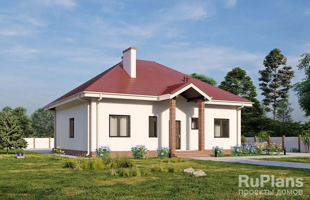 Проект одноэтажного дома 116 м², 12,1 × 14,6 м — фото 1