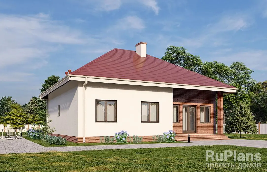 Проект одноэтажного дома 116 м², 12,1 × 14,6 м — фото 3