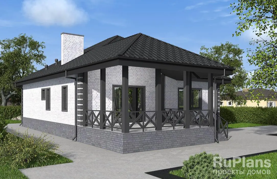 Проект одноэтажного дома 116 м², 18,1 × 11,9 м — фото 3