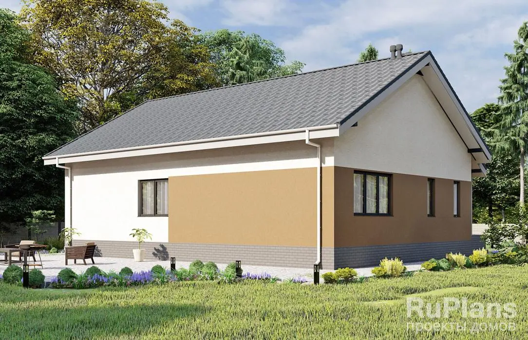 Проект одноэтажного дома 117 м², 14,4 × 11,3 м — фото 1