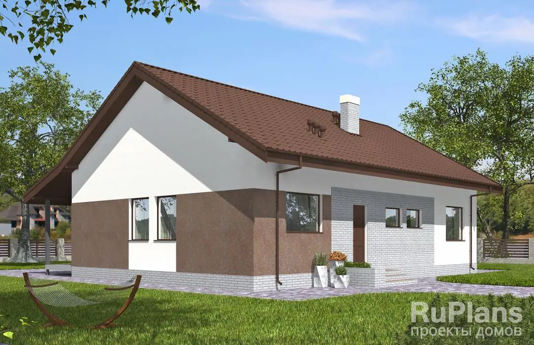 Проект одноэтажного дома 117 м², 14,7 × 12,6 м — фото 1