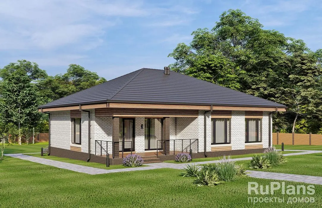 Проект одноэтажного дома 117 м², 13 × 12 м — фото 3