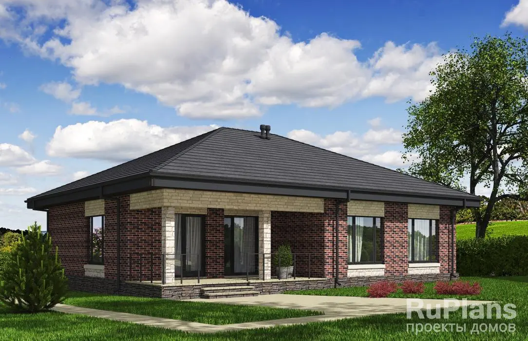Проект одноэтажного дома 117 м², 13 × 12 м — фото 3