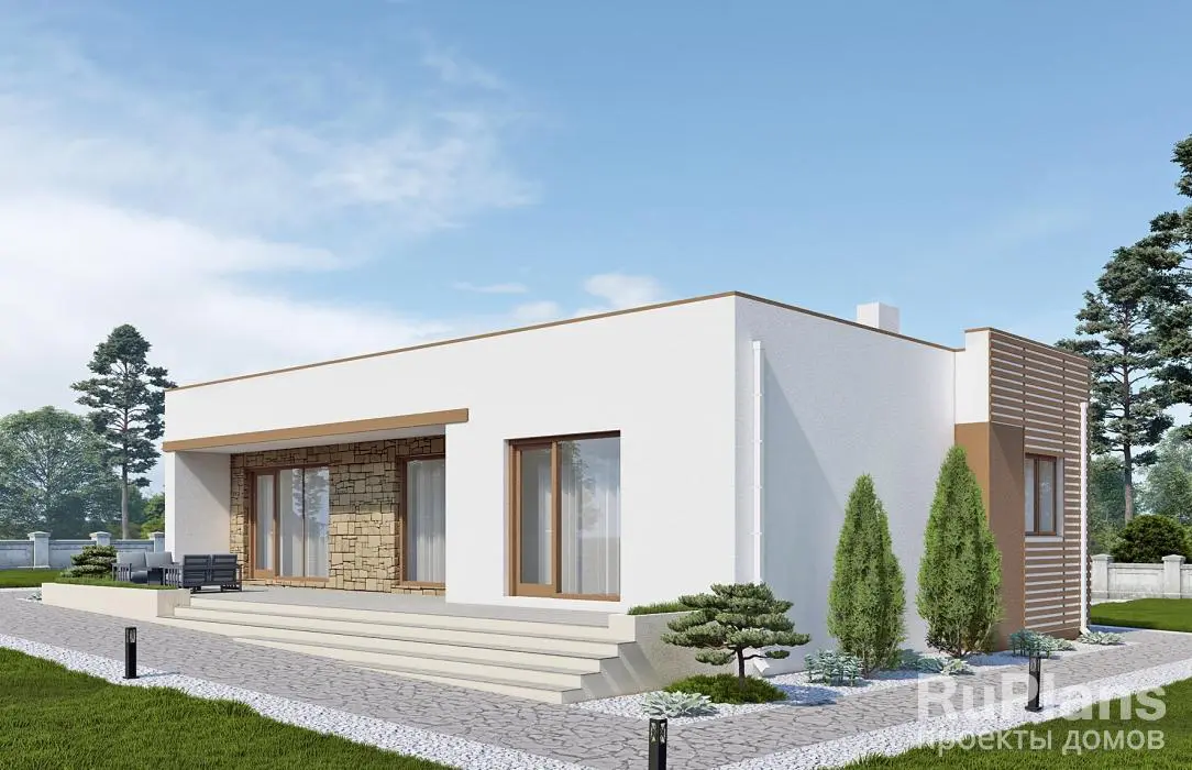 Проект одноэтажного дома 119 м², 10,7 × 17,1 м — фото 2