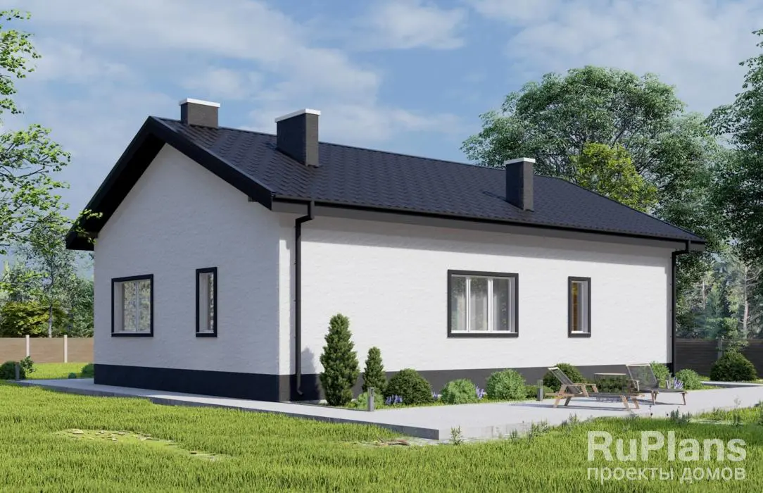 Проект одноэтажного дома 121 м², 14,8 × 11,1 м — фото 3
