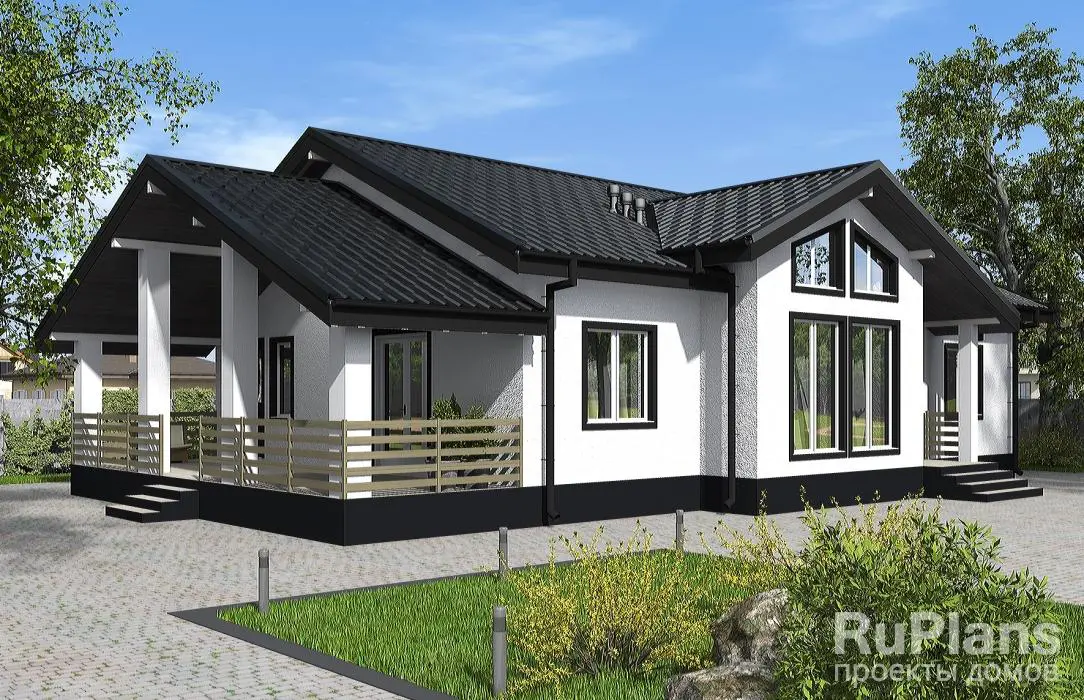 Проект одноэтажного дома 122 м², 11,7 × 18 м