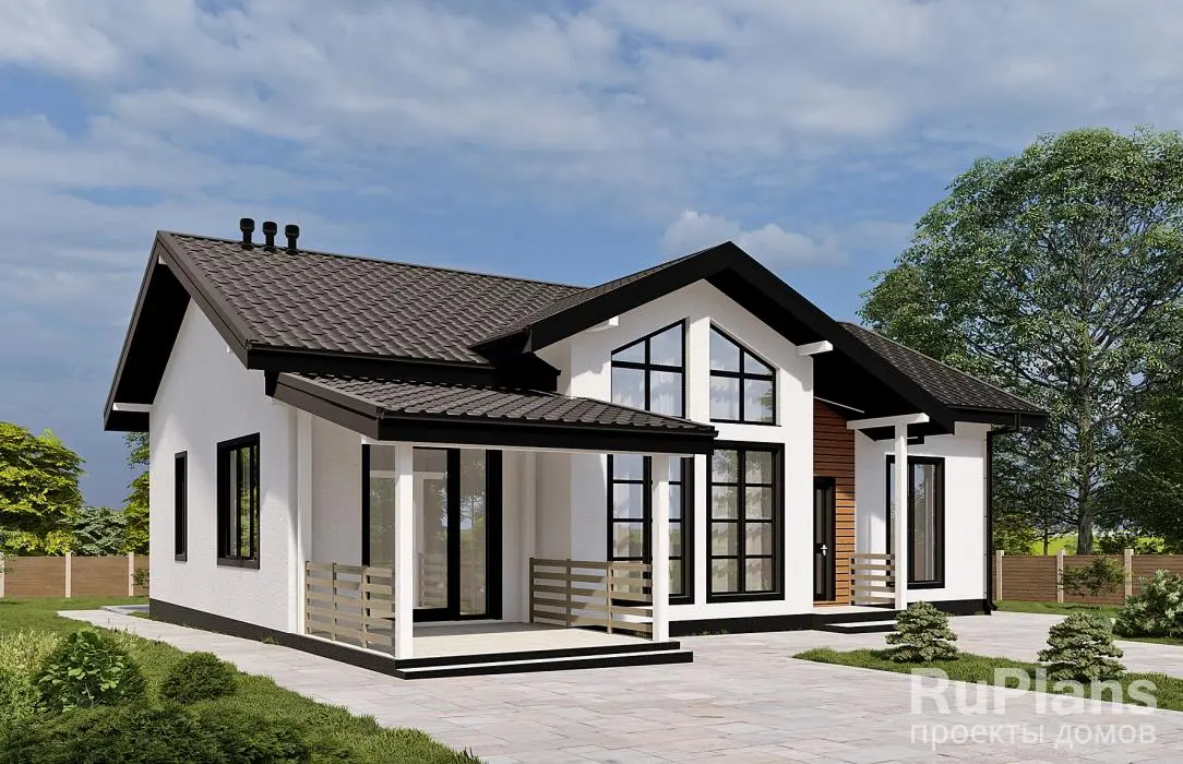 Проект одноэтажного дома 122 м², 13,9 × 14,8 м — фото 1