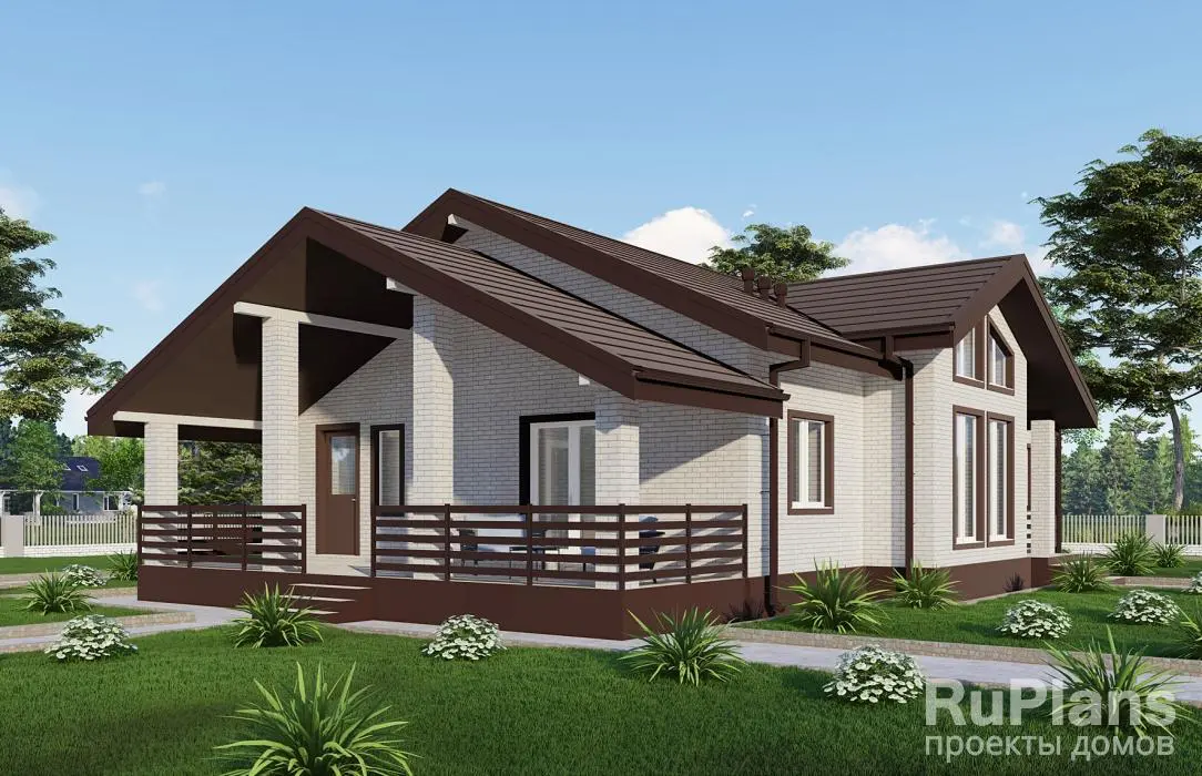 Проект одноэтажного дома 122 м², 11,2 × 17,9 м — фото 2
