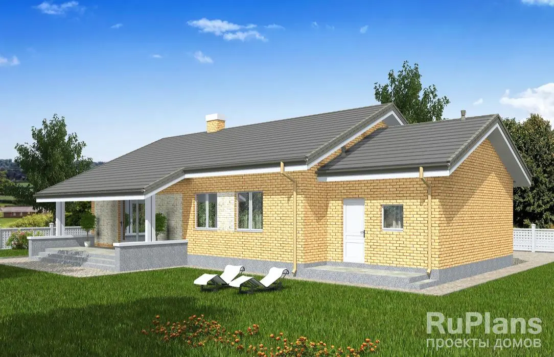 Проект одноэтажного дома 123 м², 17,1 × 12,4 м — фото 2