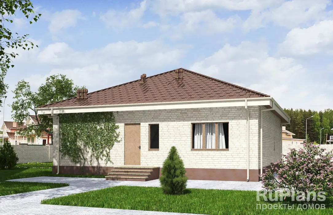 Проект одноэтажного дома 124 м², 12,4 × 14,2 м — фото 2