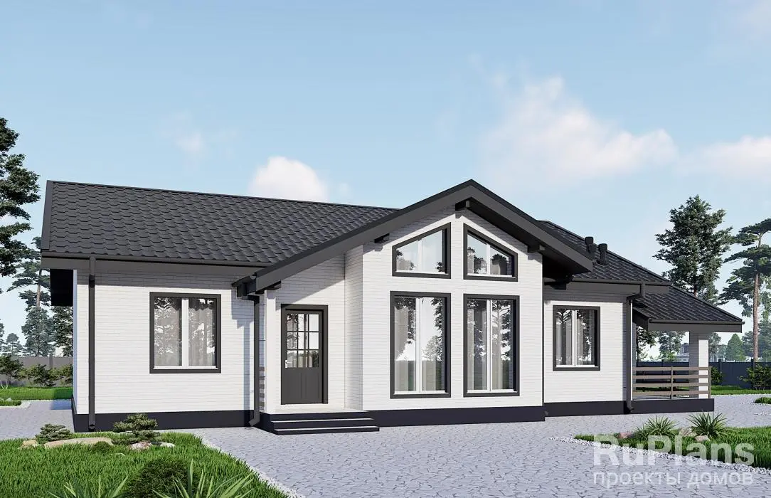 Проект одноэтажного дома 124 м², 11,2 × 17,9 м