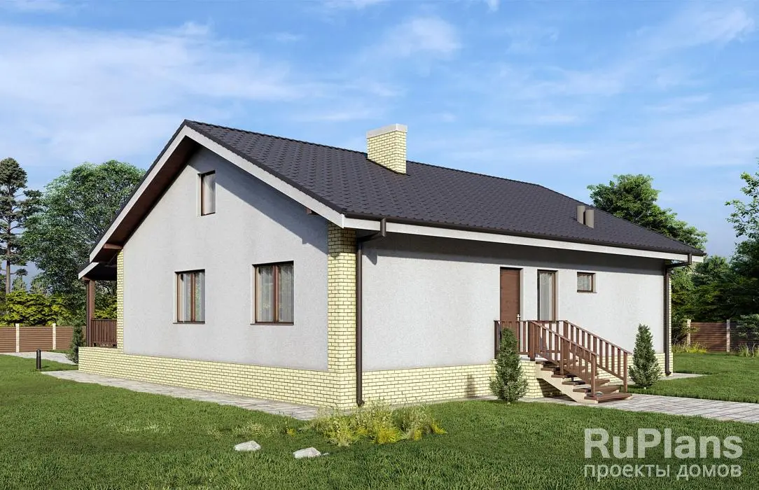 Проект одноэтажного дома 126 м², 14,8 × 14,3 м — фото 2