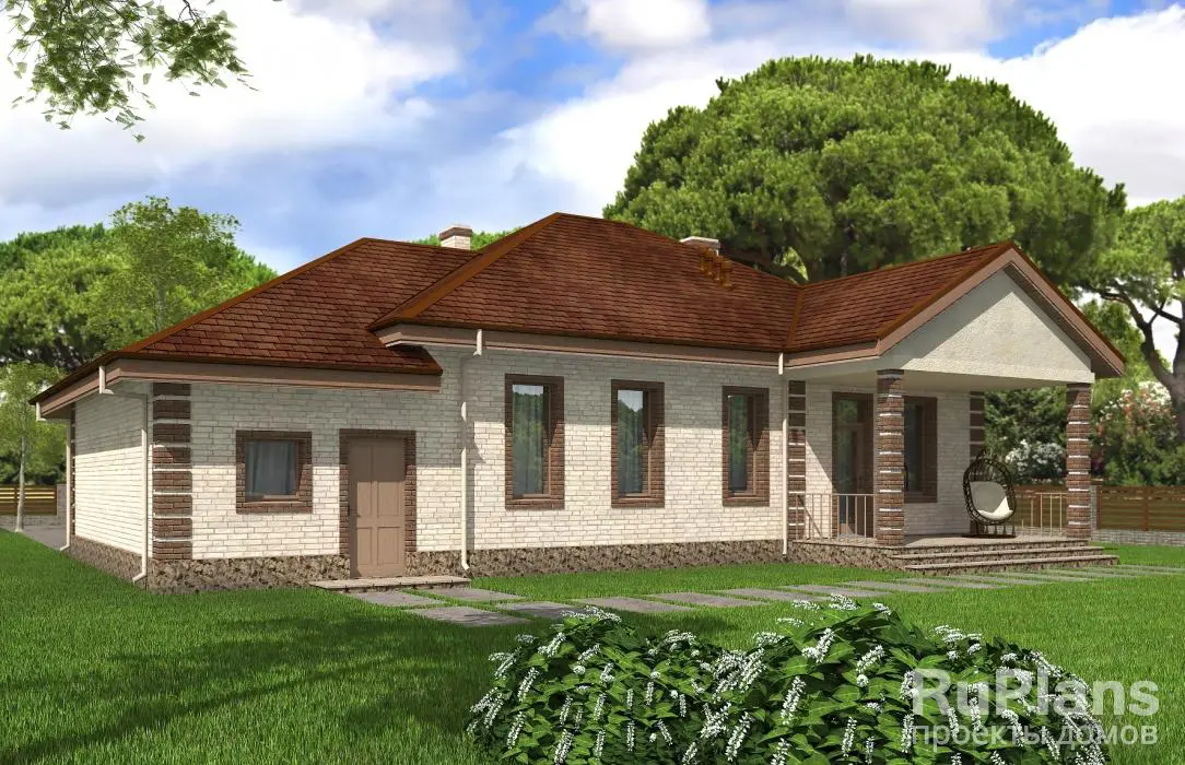 Проект одноэтажного дома 127 м², 10,9 × 16,5 м — фото 2