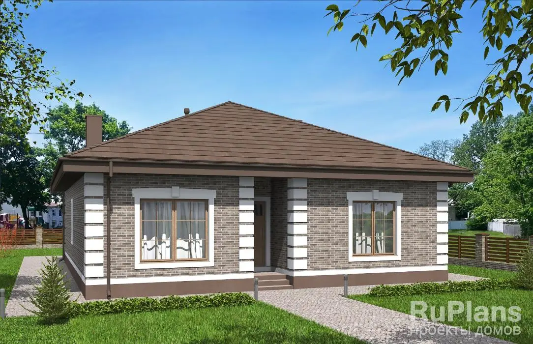Проект одноэтажного дома 127 м², 12,3 × 13,7 м