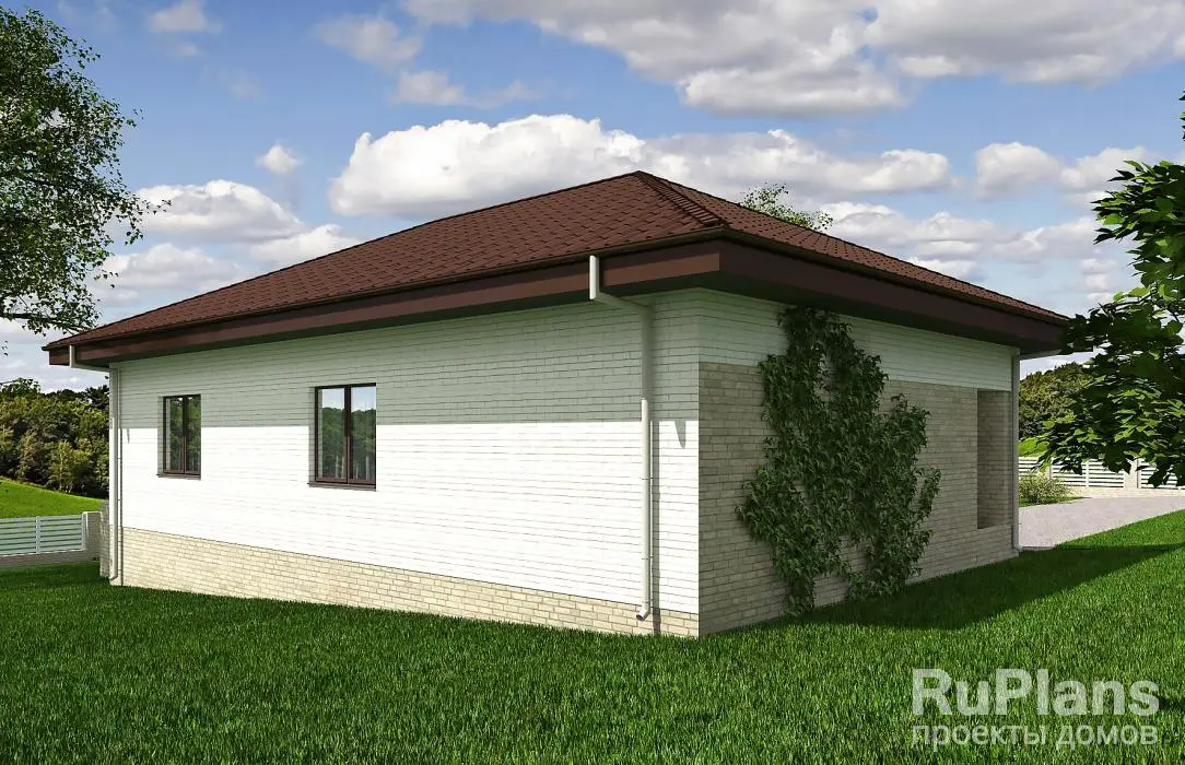 Проект одноэтажного дома 128 м², 15,1 × 14,4 м — фото 3