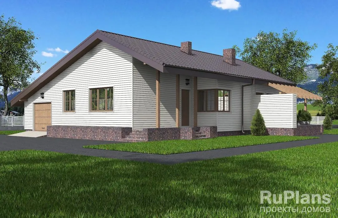 Проект одноэтажного дома 129 м², 14,5 × 17,1 м — фото 2