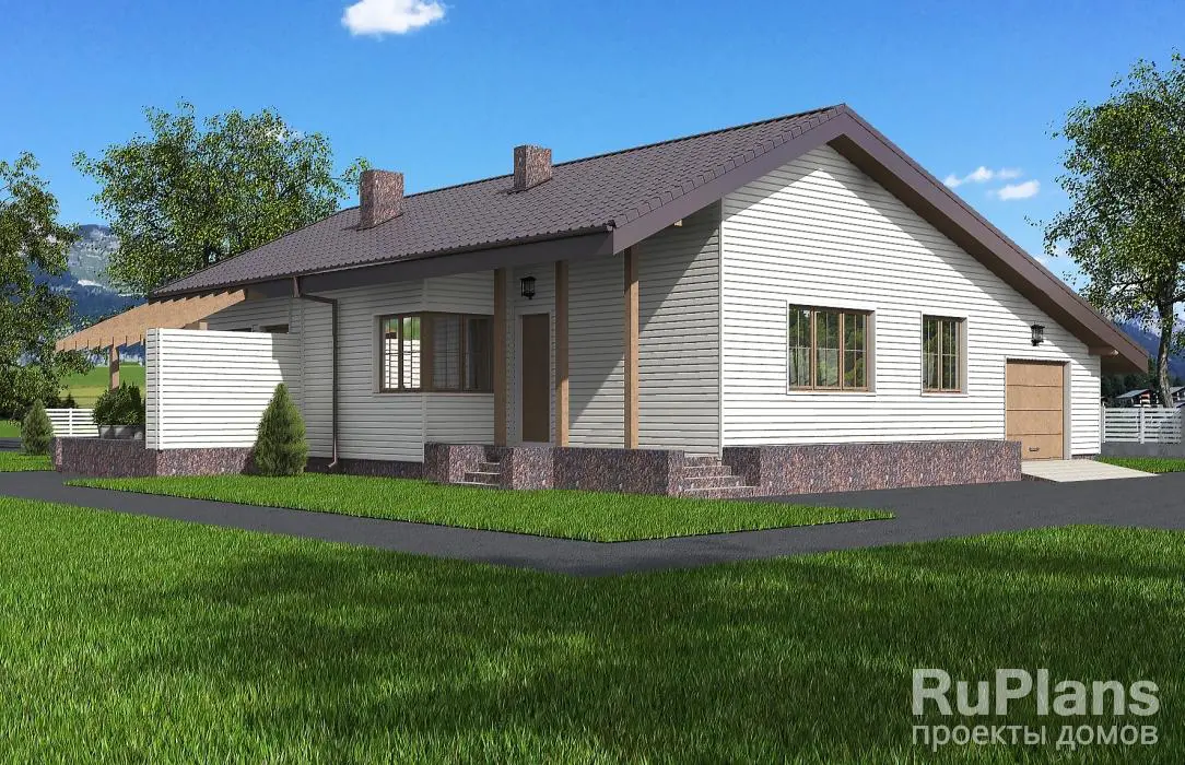 Проект одноэтажного дома 129 м², 14,5 × 17,1 м — фото 2