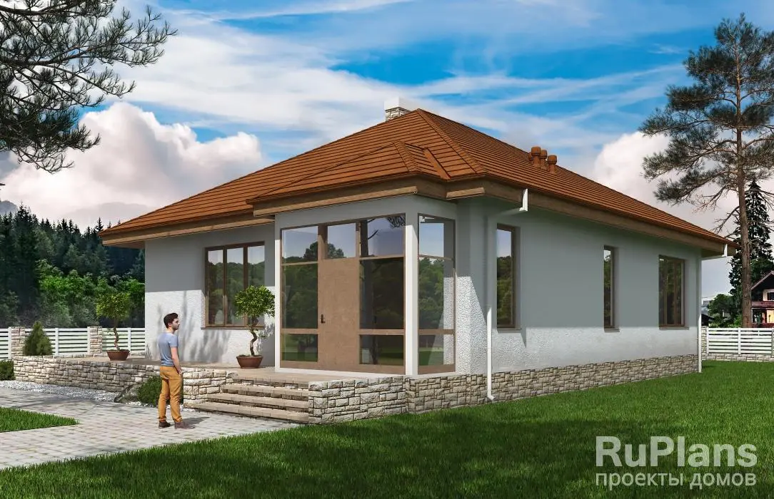 Проект одноэтажного дома 132 м², 14,5 × 10 м — фото 1