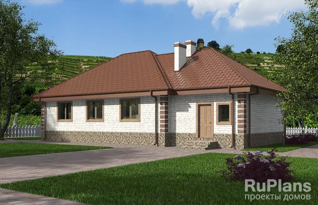 Проект одноэтажного дома 132 м², 10,1 × 18,4 м — фото 3