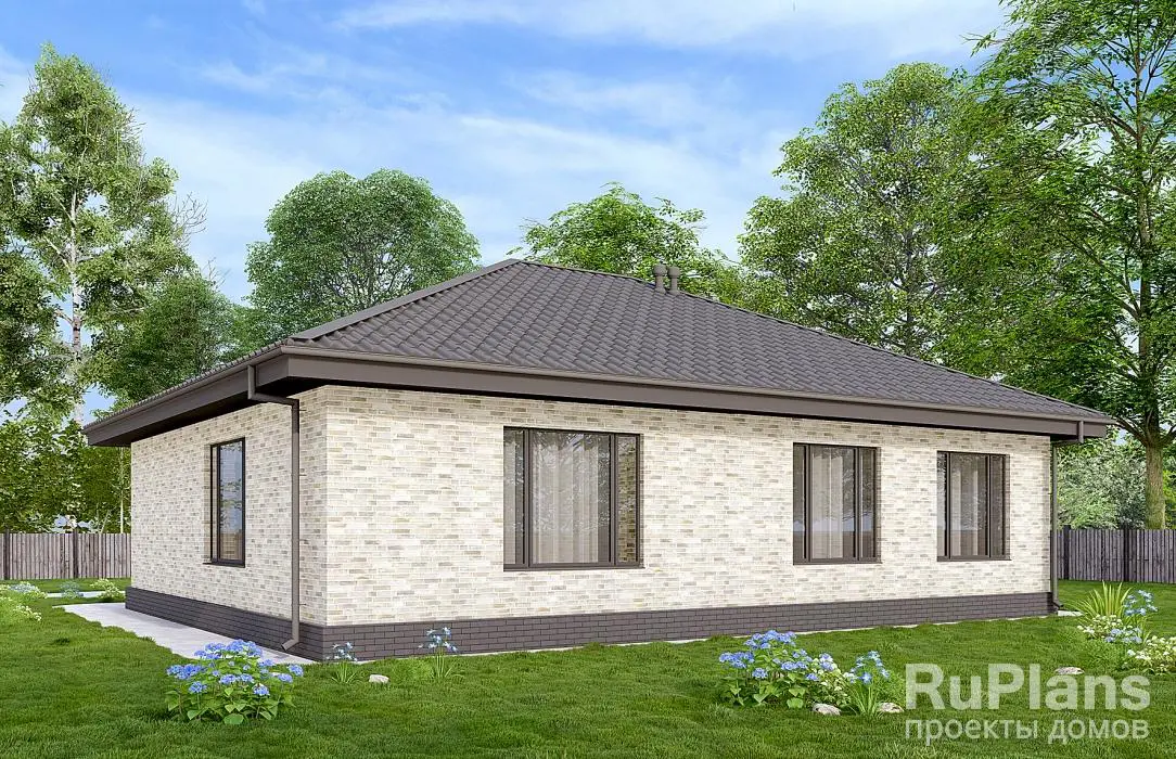 Проект одноэтажного дома 132 м², 13,1 × 14,1 м — фото 2