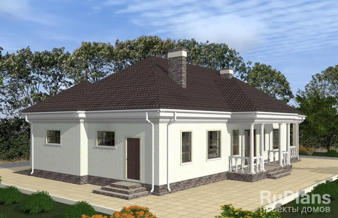 Проект одноэтажного дома 139 м², 20 × 10,5 м — фото 2