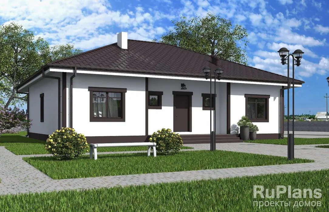 Проект одноэтажного дома 139 м², 15,3 × 11,6 м
