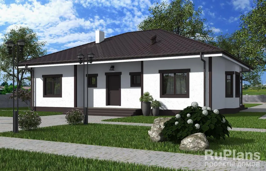 Проект одноэтажного дома 139 м², 15,3 × 11,6 м — фото 1