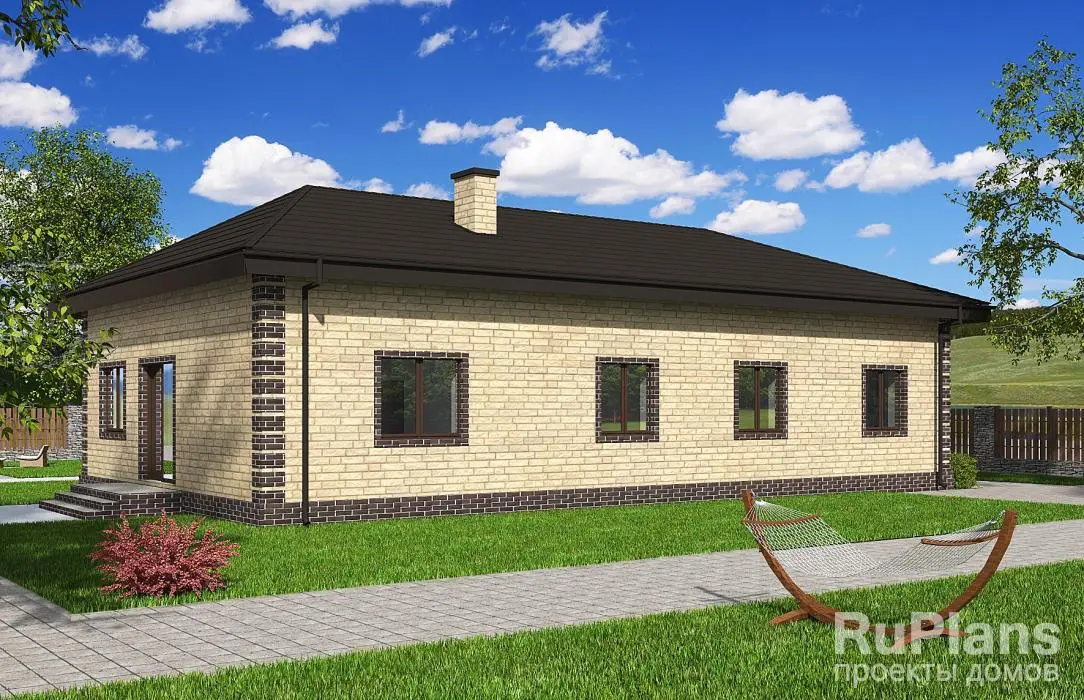 Проект одноэтажного дома 140 м², 18,7 × 10 м — фото 2
